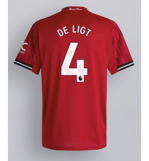 Moške Nogometnih dresov Manchester United Matthijs de Ligt #4 Domači 2025-26 Kratki rokavi Moške Nogometnih dresov Manchester United Matthijs de Ligt #4 Domači 2025-26 Kratki rokavi